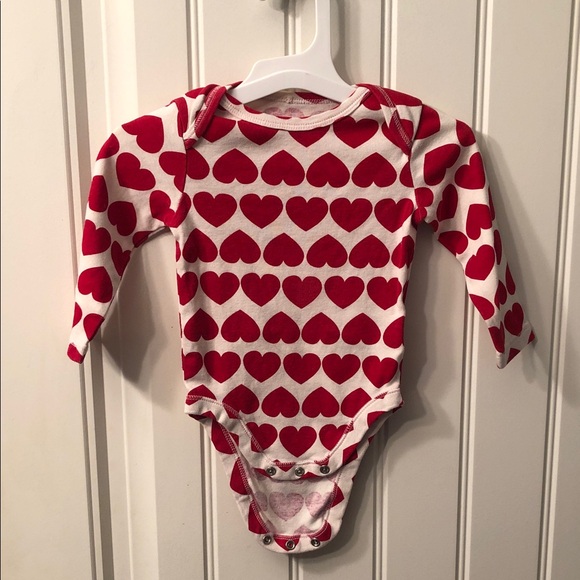 Old Navy Other - Old Navy Red Heart Print Kids Bodysuit